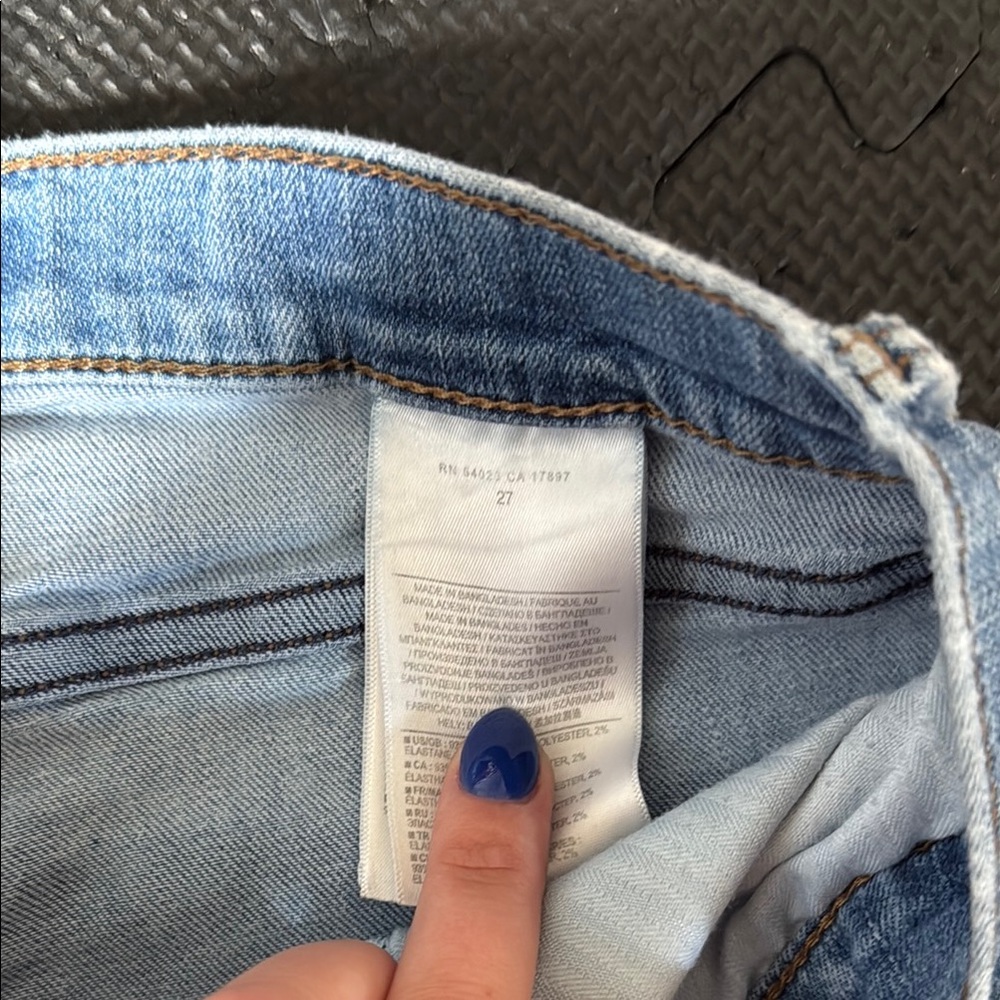 Women's Light Blue Distressed banana republic Jeans - Picture 3 of 3